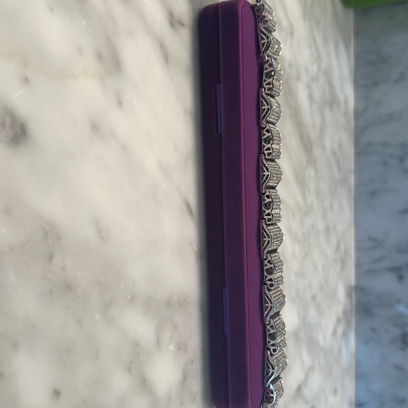 Hardly worn. Kay Jewelers Men’s Diamond Sterling Silver 1 carat link bracelet - Picture 3 of 5